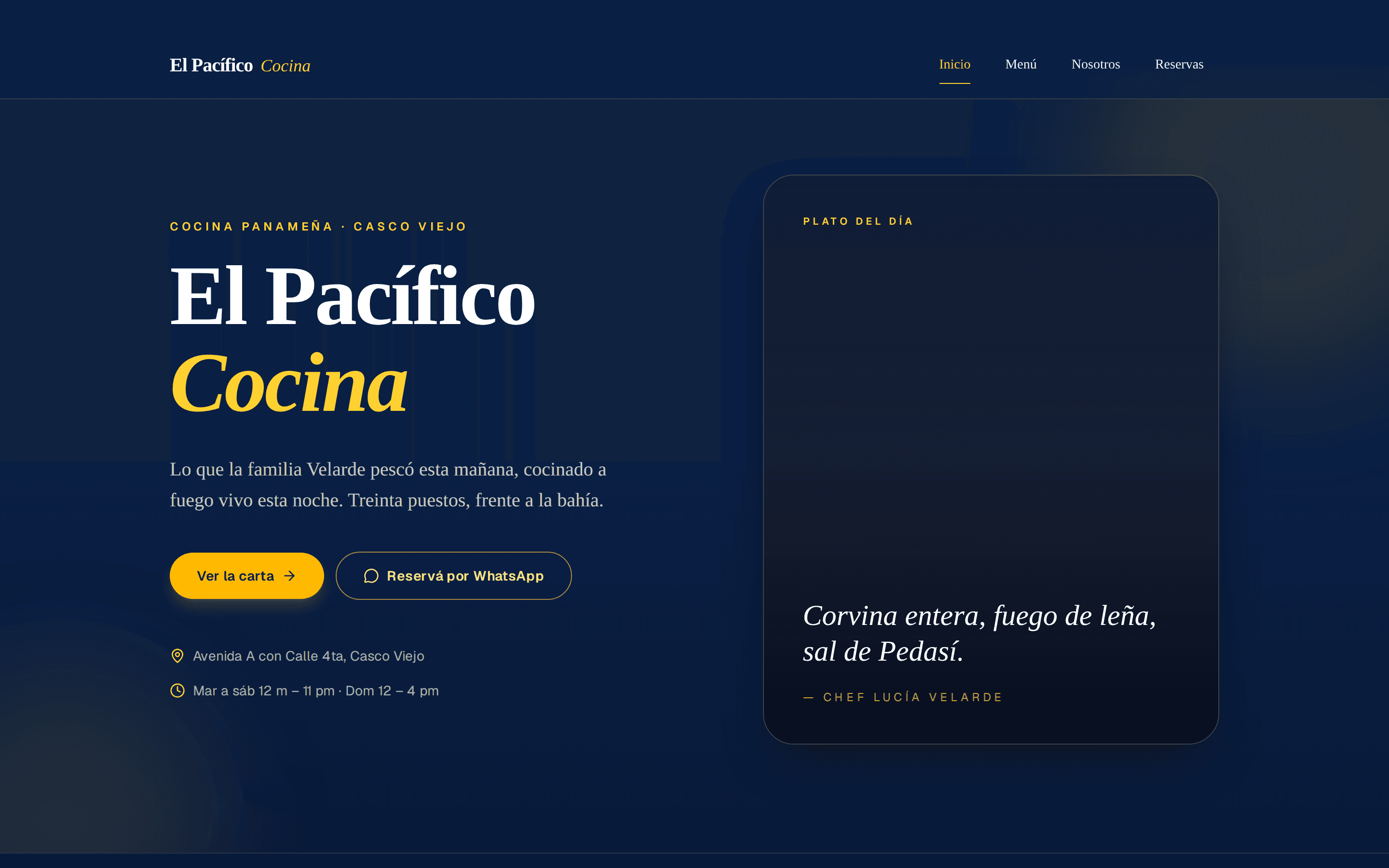 El Pacífico Cocina — Restaurante